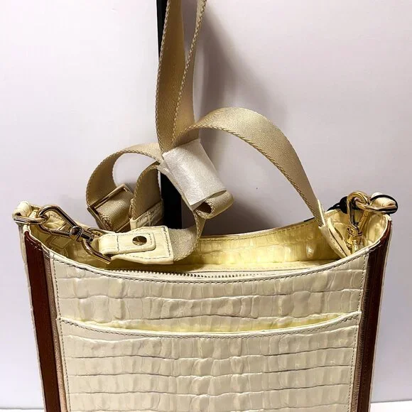 Brahmin x Coco Michele Small Leia - Ivory Chosen Crossbody - Picture 2 of 6